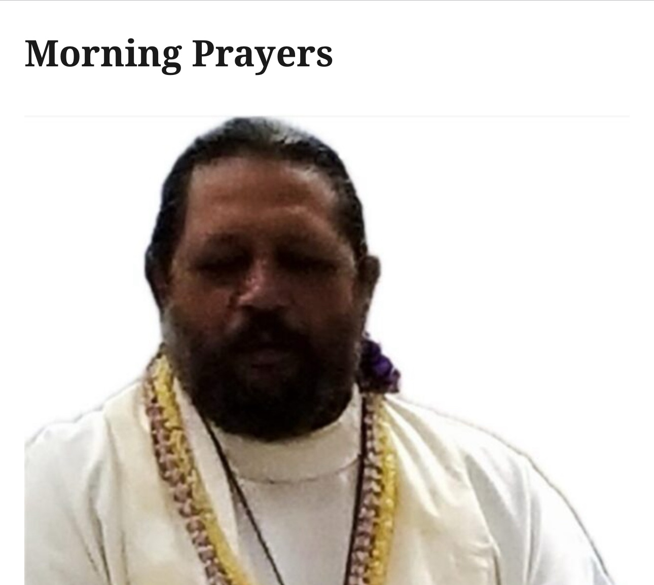 Morning Prayers